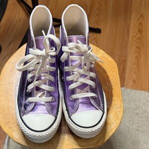 Converse Kids Purple High-Top Sneakers